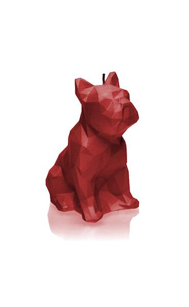 Świeca Candle Bulldog Low Poly Red