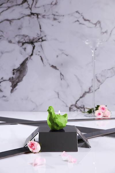 Świeca Candle Chicken Low Poly Small Lime