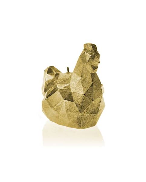 Świeca Candle Chicken Low Poly Small Classic Gold