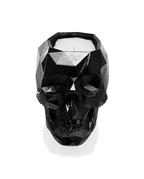 Świeca Candle Concrete Skull Black Metallic UWF