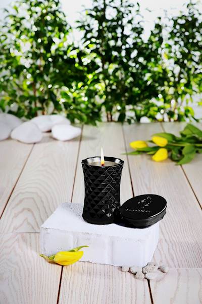 Świeca Candle Concrete Polly No 2 Black Metallic H