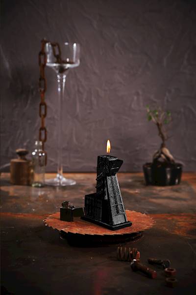 Świeca Candle Mining Shaft Black Metallic