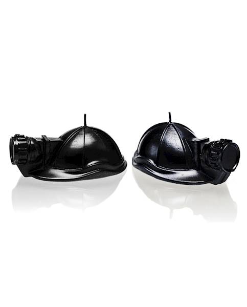 Świeca Candle Mining Helmet Black Metallic