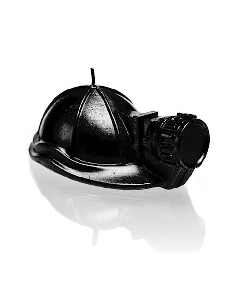 Świeca Candle Mining Helmet Black Metallic