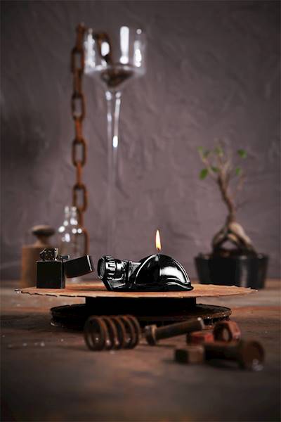 Świeca Candle Mining Helmet Black Metallic