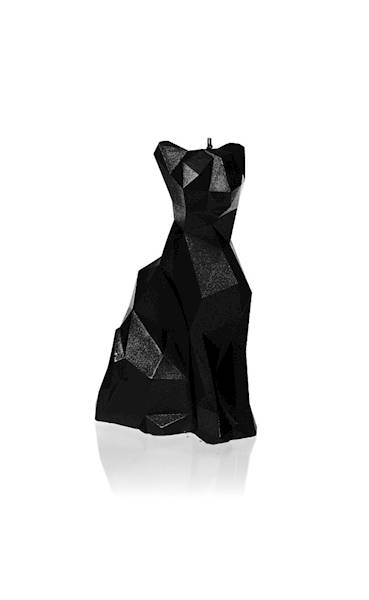 Świeca Candle Cat Low Poly Black Metallic