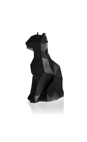 Świeca Candle Cat Low Poly Black Metallic
