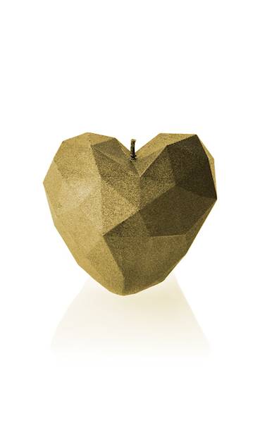 Świeca Candle Heart Low-Poly Classic Gold