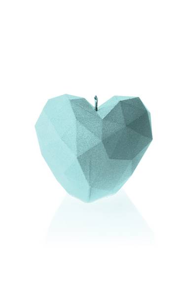 Świeca Candle Heart Low-Poly Mint