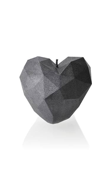 Świeca Candle Heart Low-Poly Steel