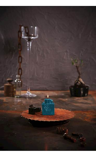 Świeca Candle Lighter Blue Metallic