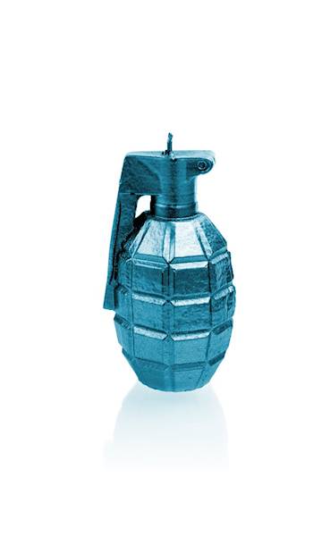 Świeca Candle Grenade Blue Metallic