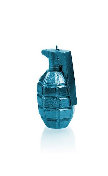Świeca Candle Grenade Blue Metallic