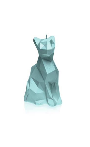 Świeca Candle Cat Low Poly Mint