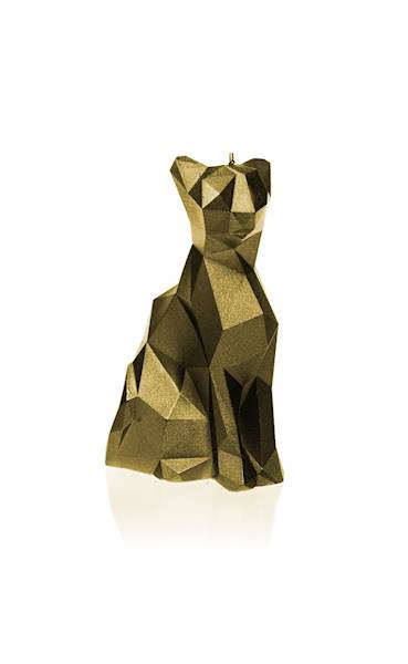 Świeca Candle Cat Low Poly Classic Gold