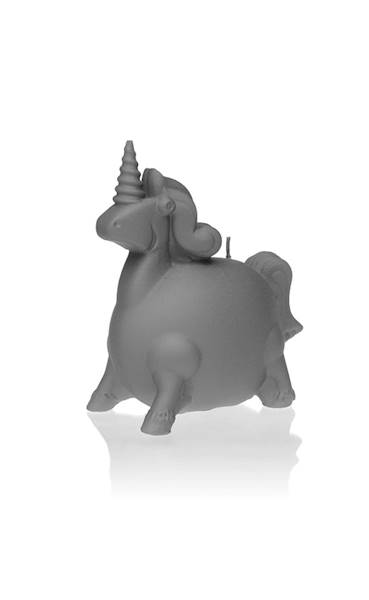 Świeca Candle Funny Unicorn Grey Matt