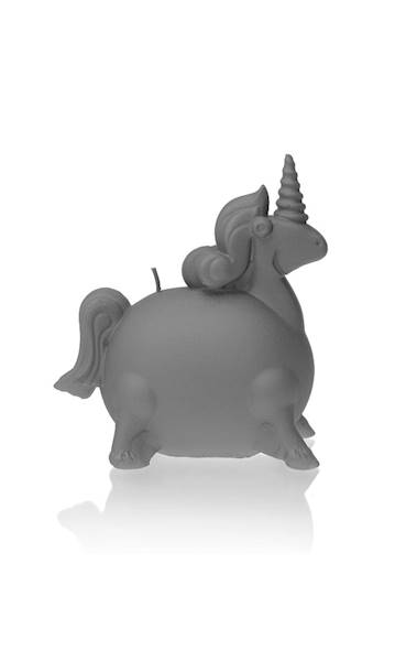 Świeca Candle Funny Unicorn Grey Matt