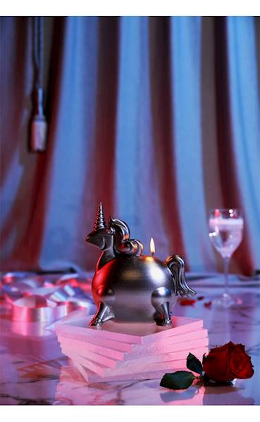 Świeca Candle Funny Unicorn Steel
