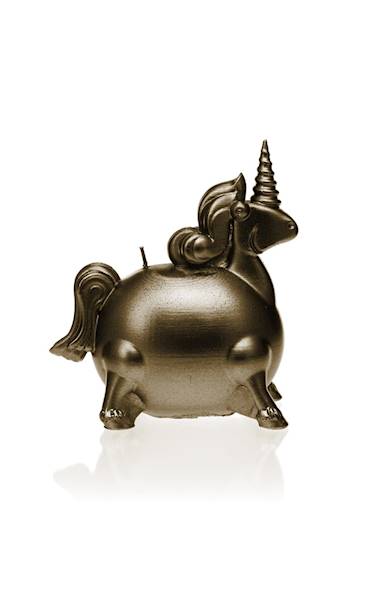 Świeca Candle Funny Unicorn Classic Gold