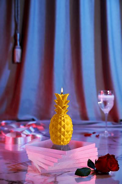 Świeca Candle Pineapple Medium Yellow