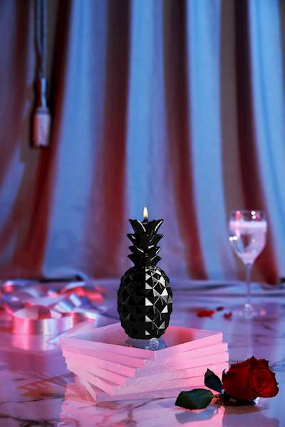 Świeca Candle Pineapple Medium Black Metallic