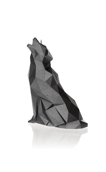 Świeca Candle Wolf Low Poly Steel