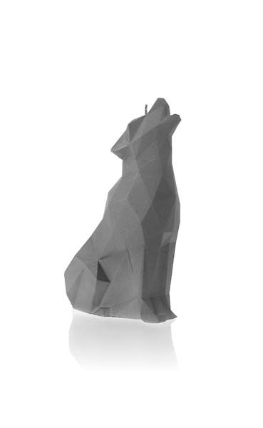 Świeca Candle Wolf Low Poly Grey Matt