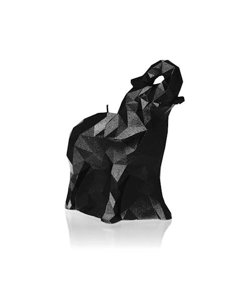 Świeca Candle Elephant Small Black Metallic