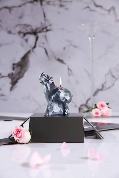 Świeca Candle Elephant Small Steel
