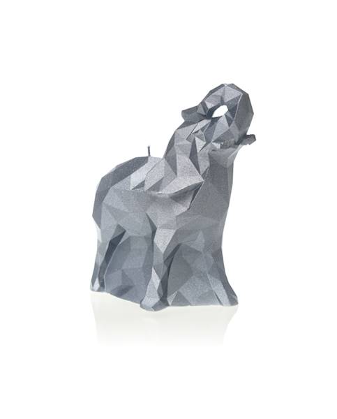 Świeca Candle Elephant Small Silver