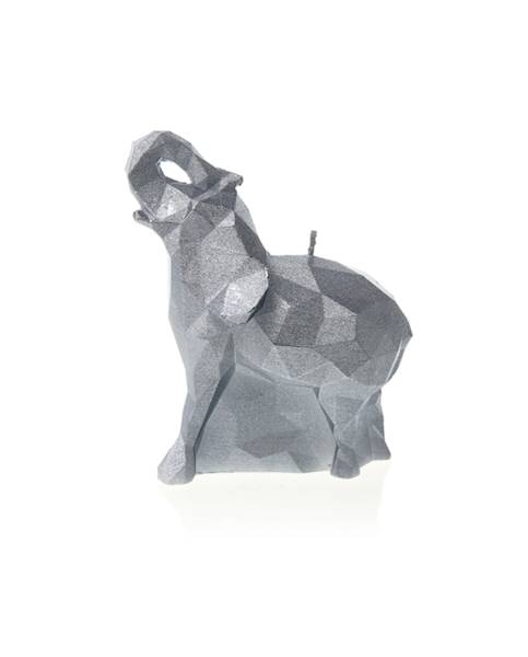 Świeca Candle Elephant Small Silver