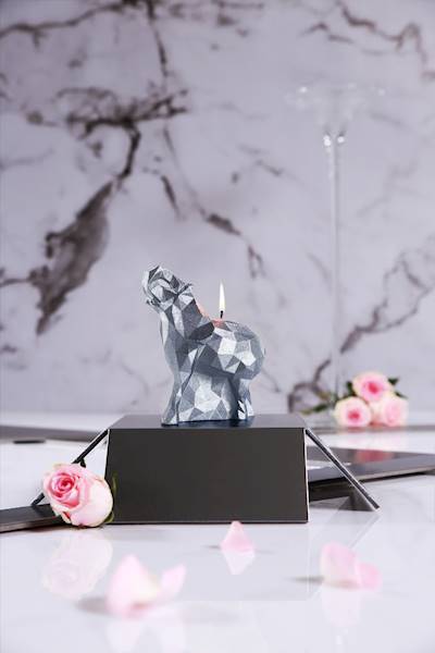 Świeca Candle Elephant Small Silver
