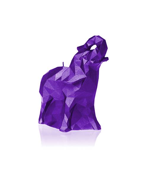 Świeca Candle Elephant Small Violet Metallic