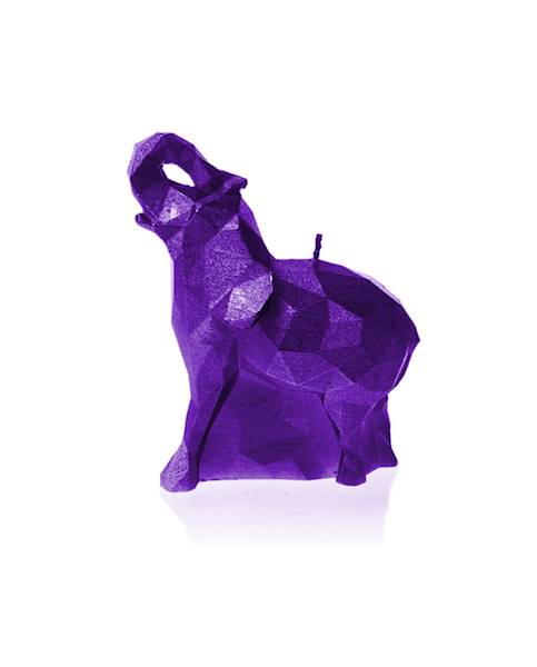 Świeca Candle Elephant Small Violet Metallic