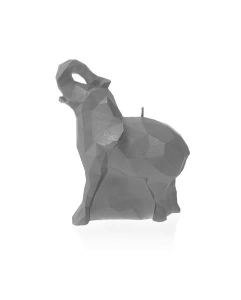 Świeca Candle Elephant Small Grey Matt