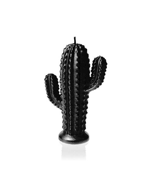 Świeca Candle Cactus Small Black Metallic