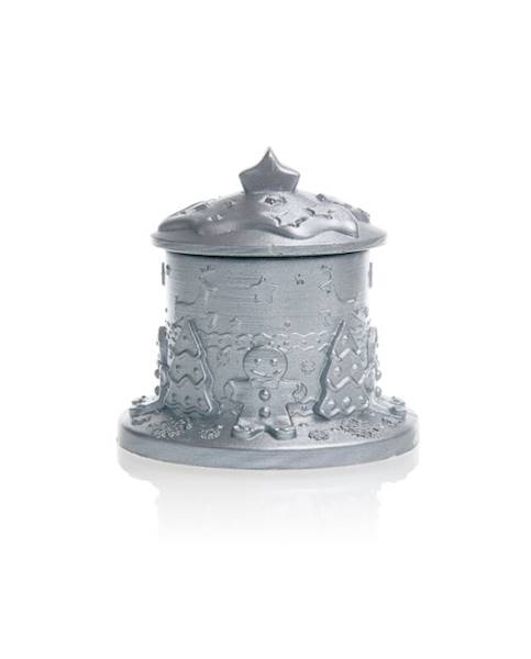 Świeca Candle Concrete Gingerbread House Silver G