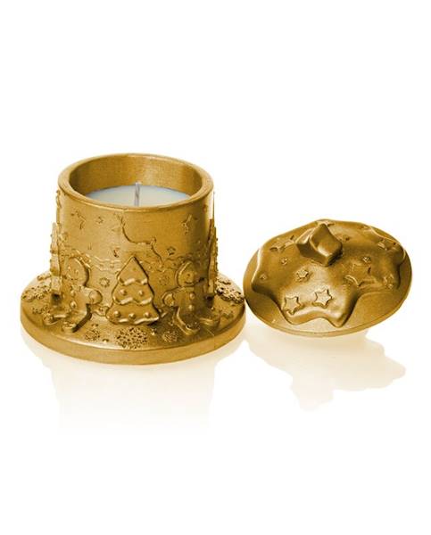 Świeca Candle Concrete Gingerbread House Gold G
