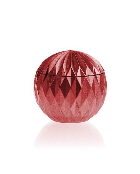 Świeca Candle Concrete Bauble Red Metallic G