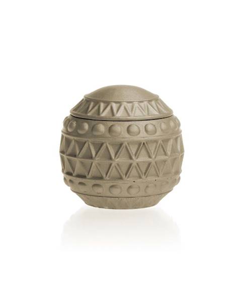 Świeca Candle Concrete Chr Bauble Golden Brown U
