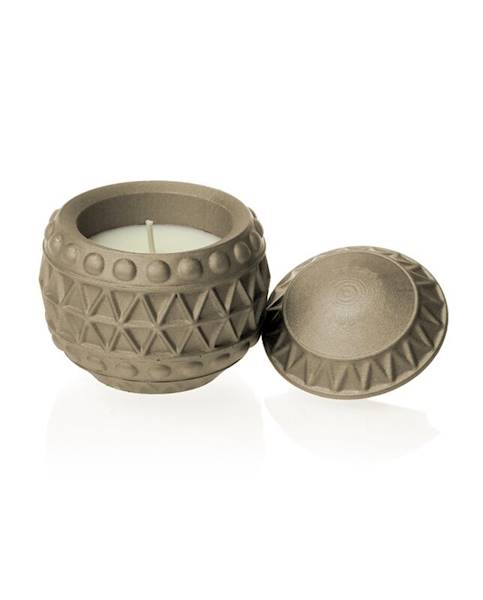 Świeca Candle Concrete Chr Bauble Golden Brown U