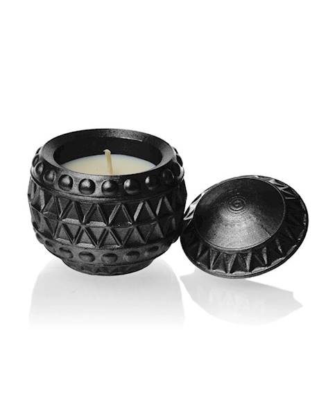 Świeca Candle Concrete Chr Bauble Black Metallic U