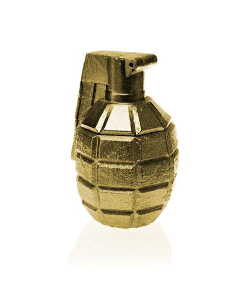 Świeca Candle Concrete Grenade Classic Gold L