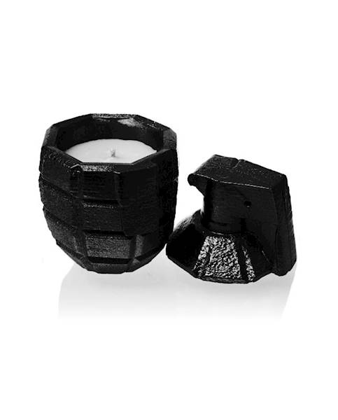 Świeca Candle Concrete Grenade Black Metallic L