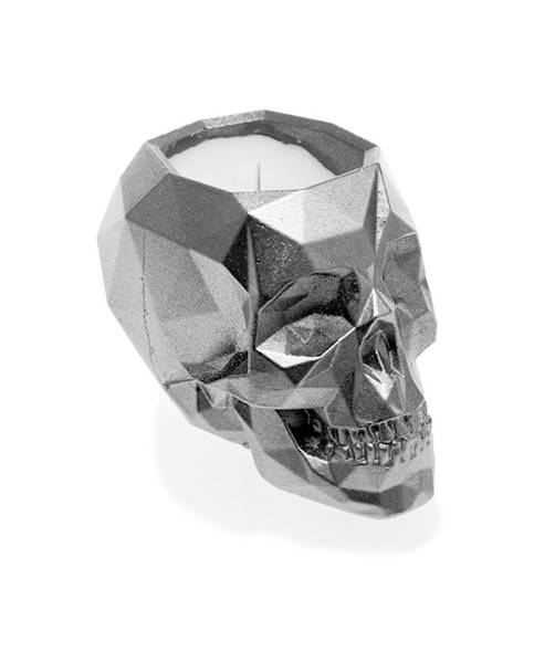 Świeca Candle Concrete Skull Silver W