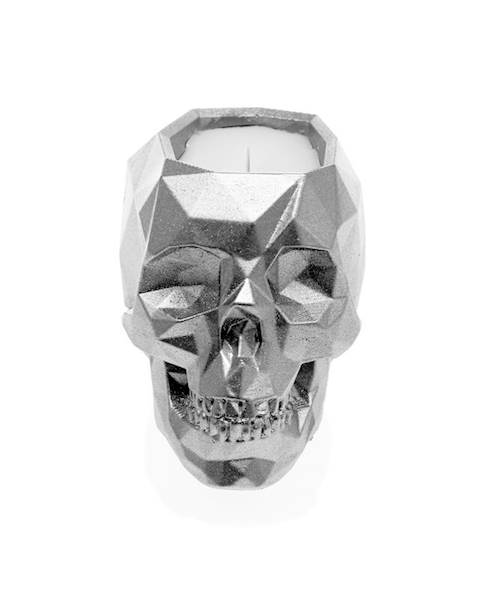Świeca Candle Concrete Skull Silver W