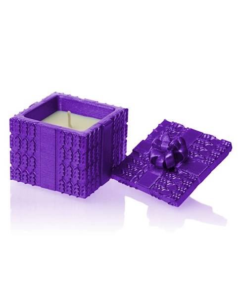 Świeca Candle Concrete Gift Violet Metallic U
