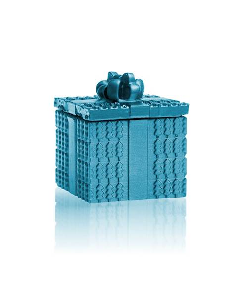 Świeca Candle Concrete Gift Blue Metallic G