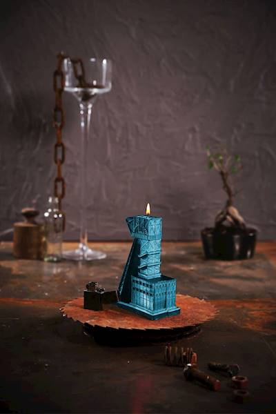 Świeca Candle Mining Shaft Blue Metallic