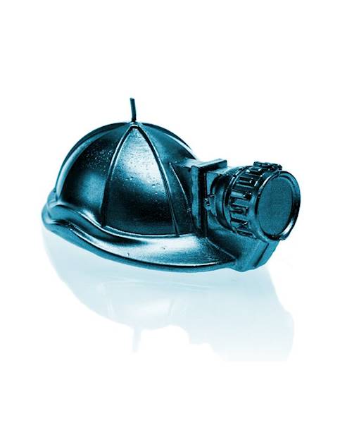 Świeca Candle Mining Helmet Blue Metallic